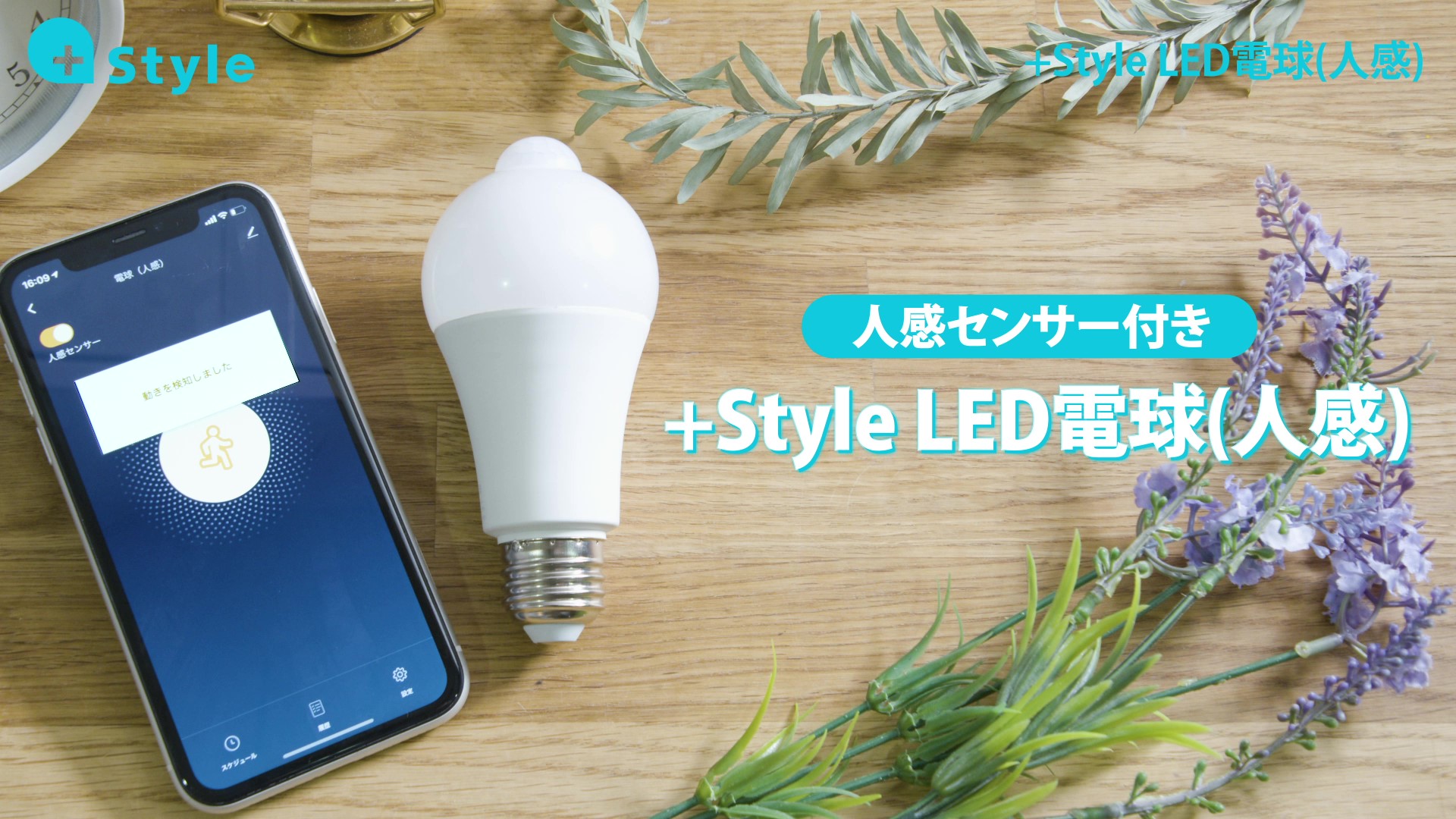 Amazon | 【Amazon Alexa認定】+Style LED電球(人感) 通知 E26 調光 調