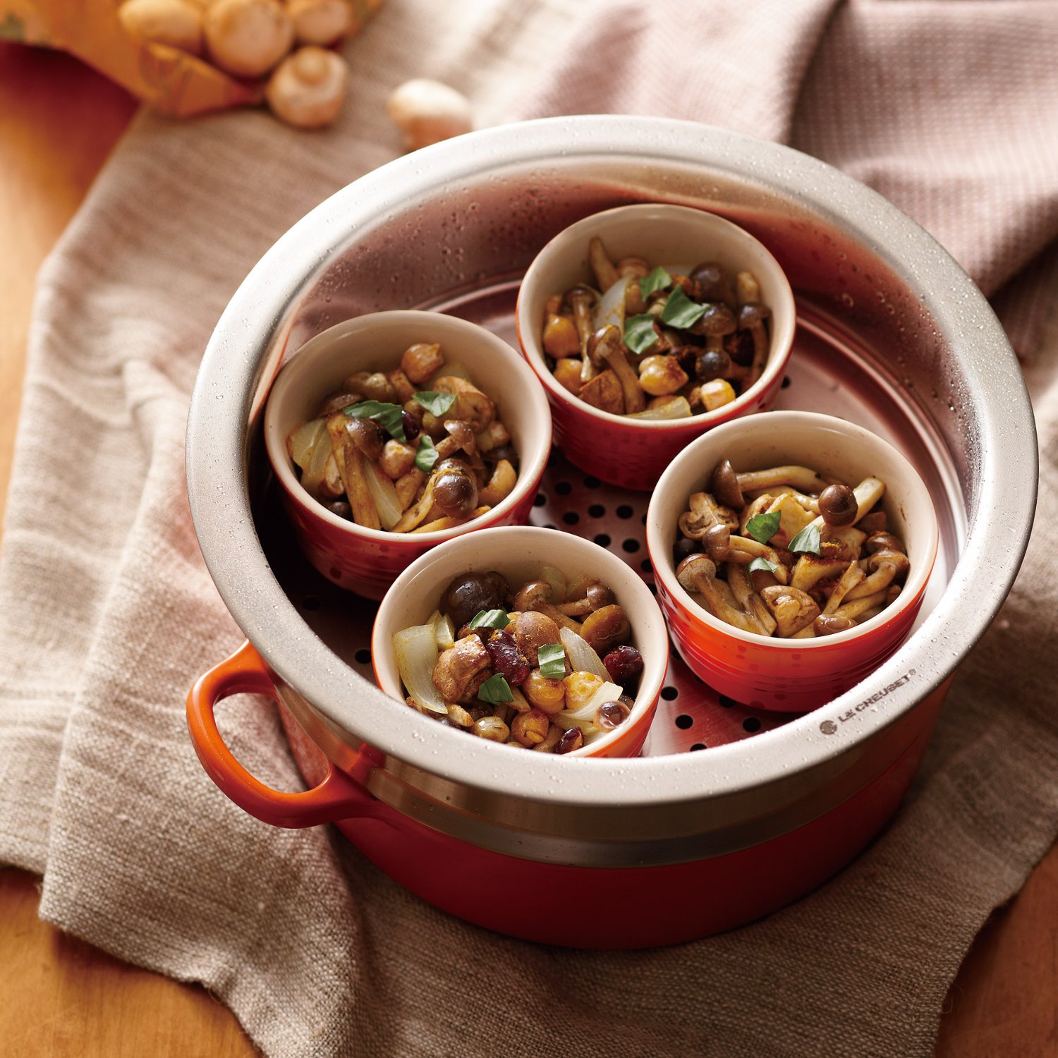 Amazon.co.jp: 【セット買い】 ルクルーゼ 蒸し器 ココット ロンド