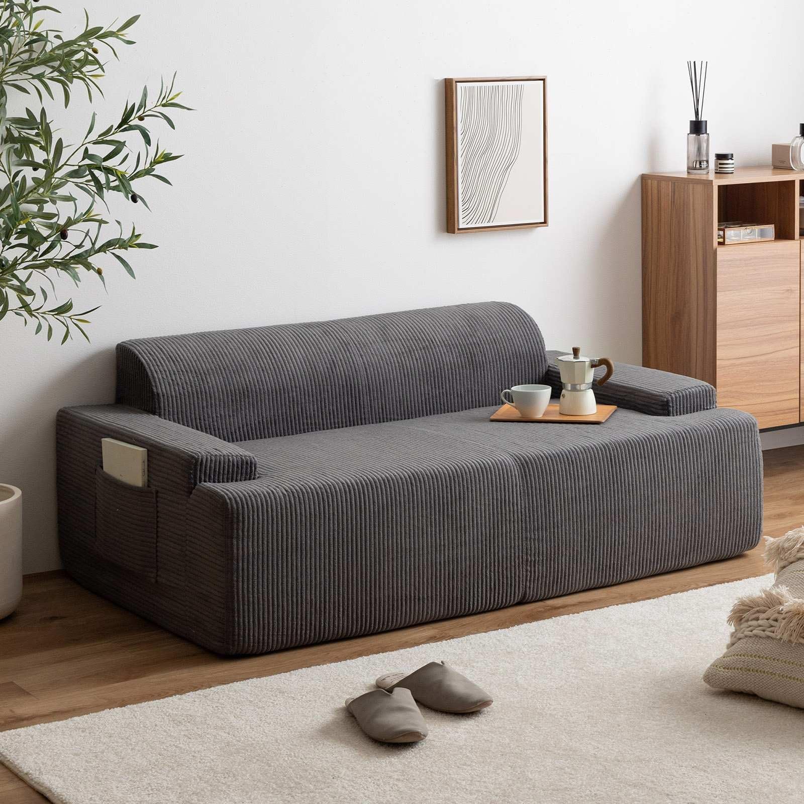 Amazon｜家具350 2人掛け ソファー 幅140 圧縮 梱包 組み立て不要