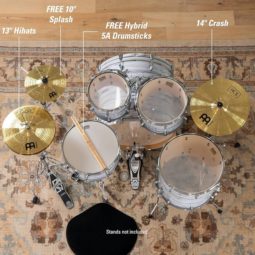 Amazon.com: HCS Cymbal Set Box Pack for Drums with 13