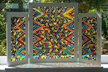 Amazon.co.jp: Lanyani 700ピース ステンドグラス 三角形モザイク