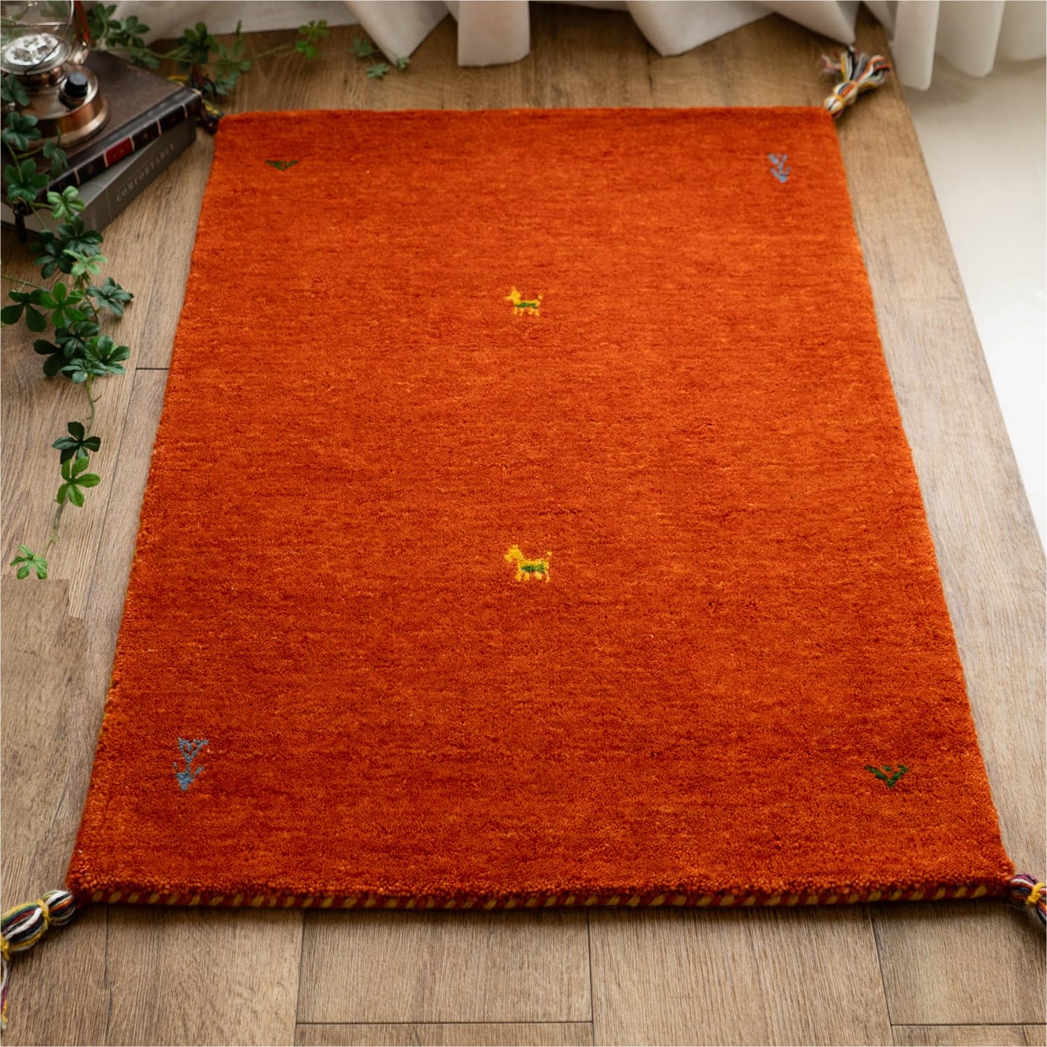 Amazon | サヤンサヤン 手織り ギャベ ギャッベ 玄関マット 屋内 SW01