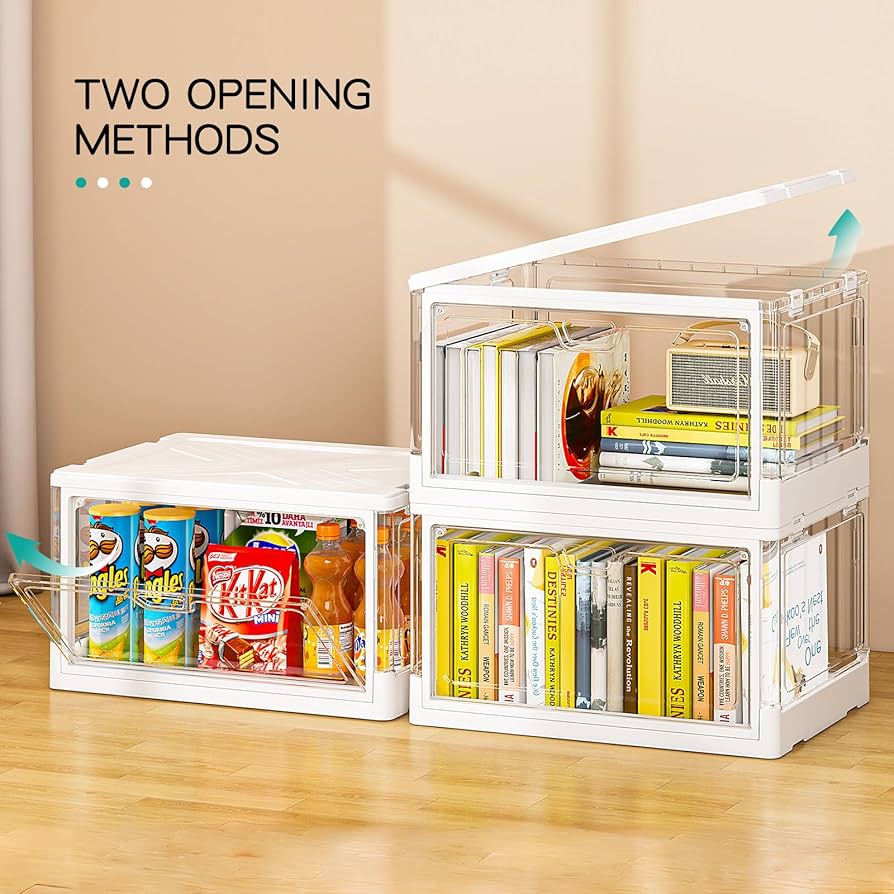 Amazon.com - SNSLXH Clear Storage Bins with Lids, Stackable