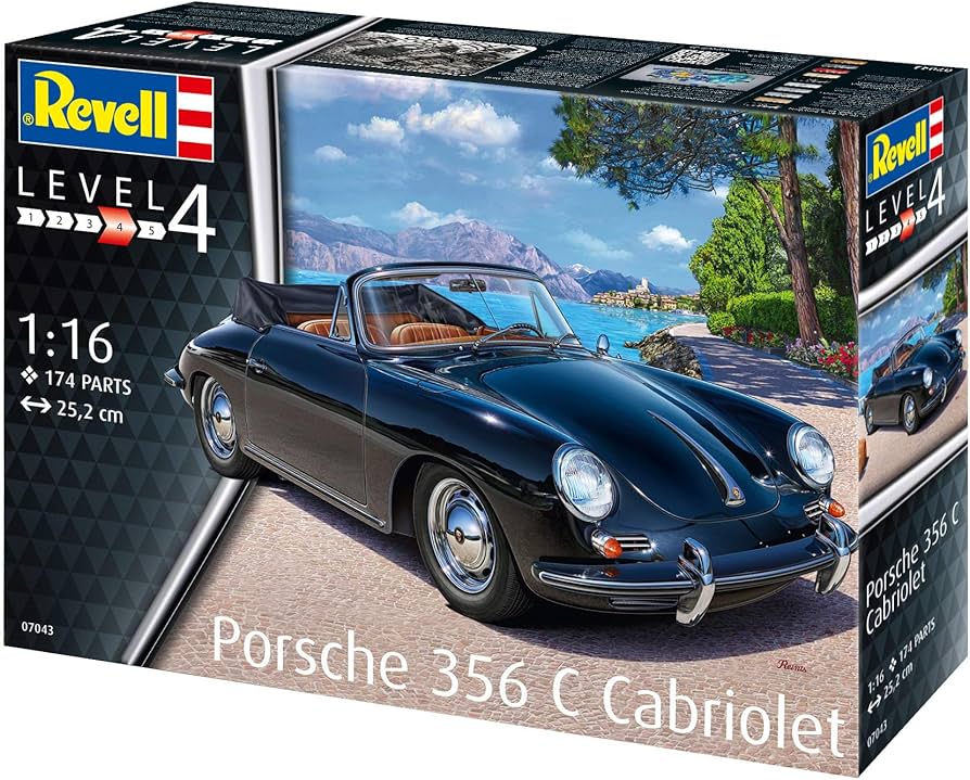 Amazon.com: Revell 07043 Porsche 356 Cabriolet : Arts, Crafts & Sewing