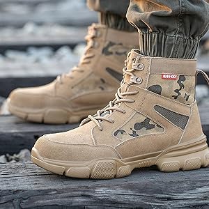 Amazon | [Taopagii] 安全靴 ハイカット ブーツ メンズ 作業ブーツ