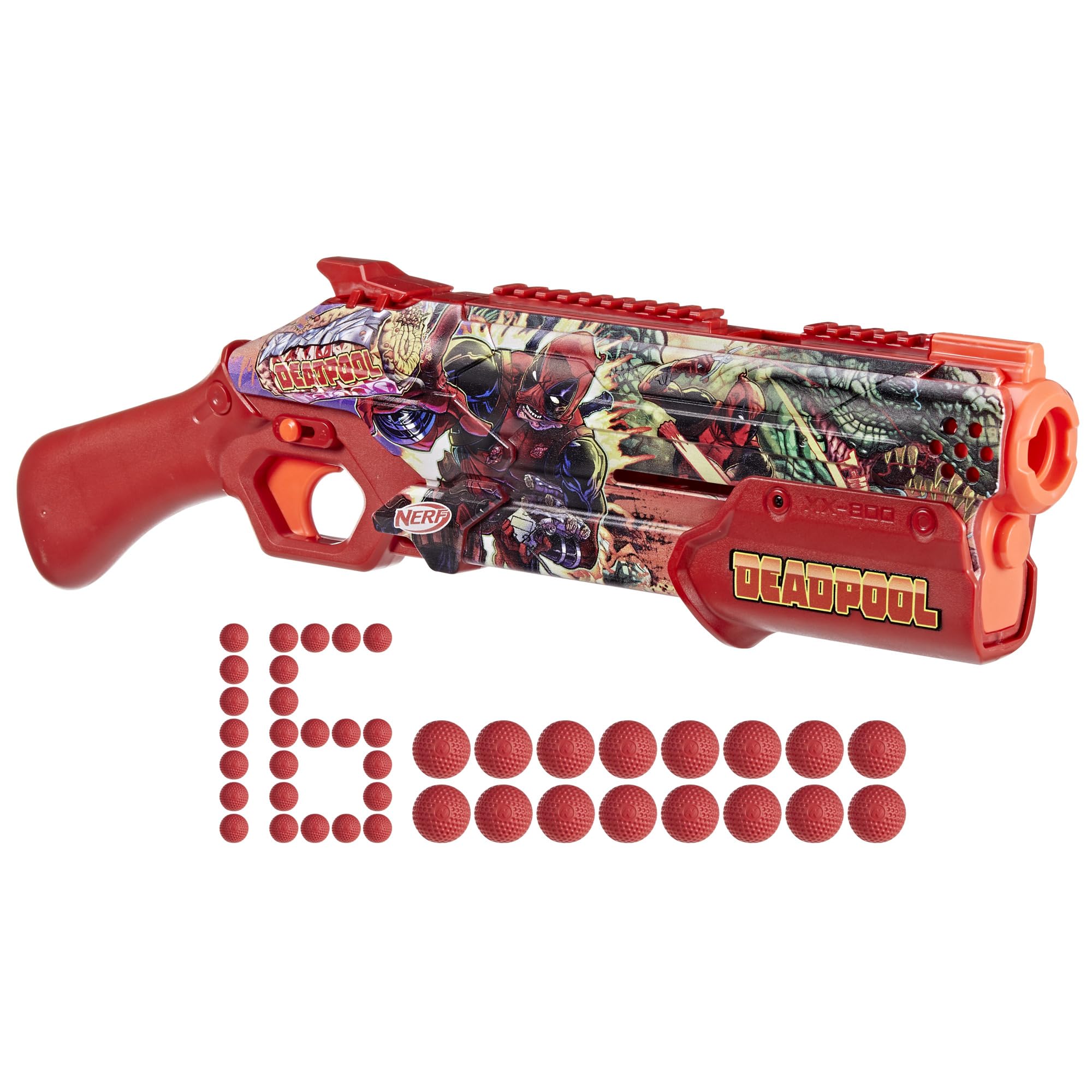 Amazon.co.jp: Nerf Marvel デッドプールブラスター 16個 ナーフ