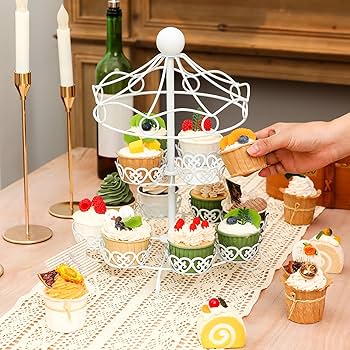 Amazon｜Nuogo 2個 カルーセル 観覧車 カップケーキスタンドセット