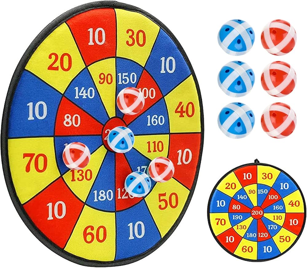 Amazon.co.jp: ダーツボード 直径72㎝ 粘着ボール マジックテープ