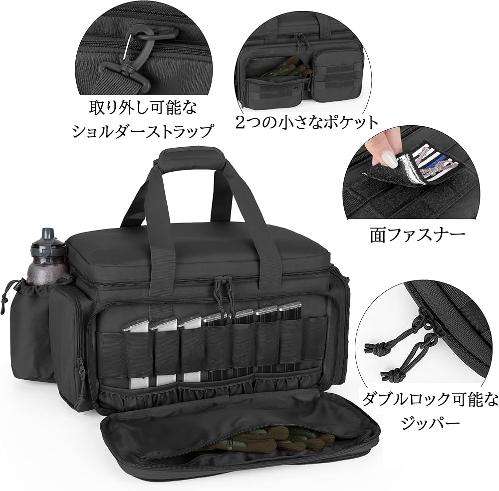Amazon.co.jp: DSLEAF ハンドガンケース 5丁収納 ピストルバッグ