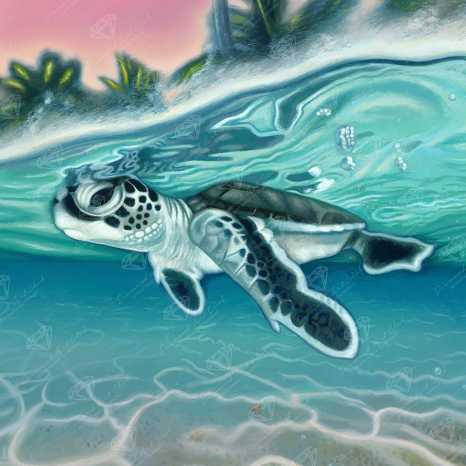 Amazon.com: DIAMOND ART CLUB Tropical Sea Turtle Diamond Painting