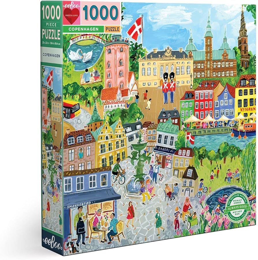 Amazon | (Return Sept) eeBoo 1000pc Puzzle Copenhagen Sq (unit 2