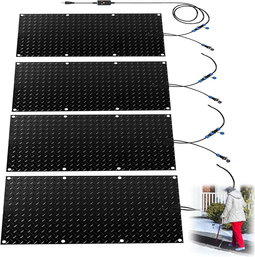 Amazon.co.jp: 融雪マット 通路 駐車場 階段 110v 加熱 凍結防止 滑り