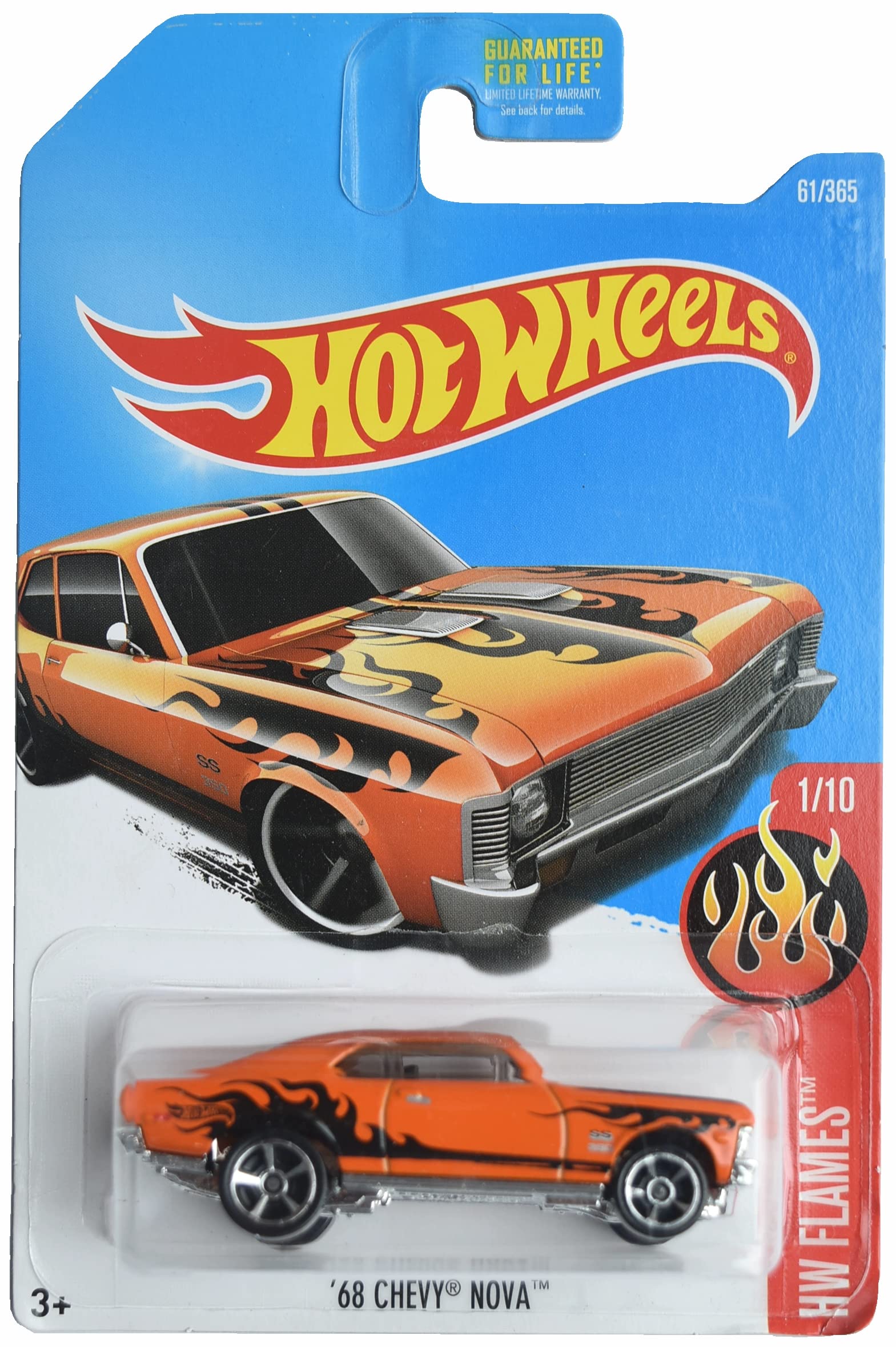 Amazon.com: Hot Wheels '68 Chevy Nova, HW Flames 1/10 [orange] 61