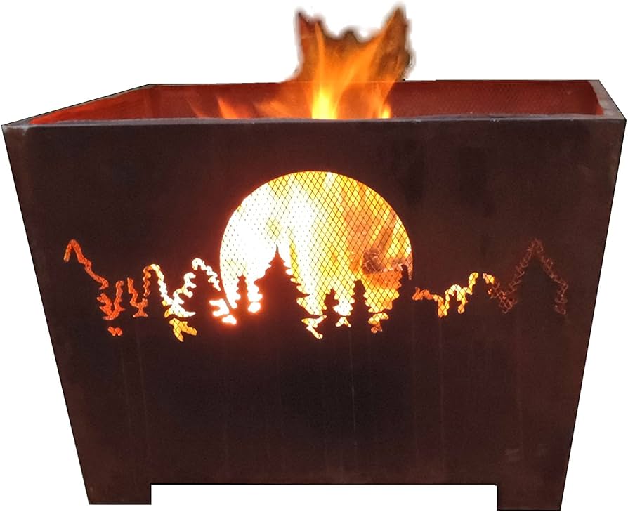 Amazon.com : Esschert Design FF1003 Forest and Moon Fire Basket