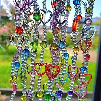 Amazon.co.jp: ビーズのれん ビーズカーテン 珠暖簾 ポップ カラフル