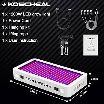 Amazon.com : KOSCHEAL KS2000 LED Grow Light Full Spectrum,Plant