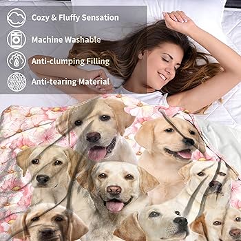 Amazon｜Labrador Retriever 犬用フリースブランケット スーパーソフト