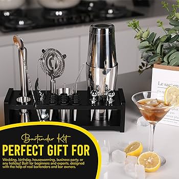 Amazon.com: Nikleberry Premium 20 Piece Cocktail Shaker Set with
