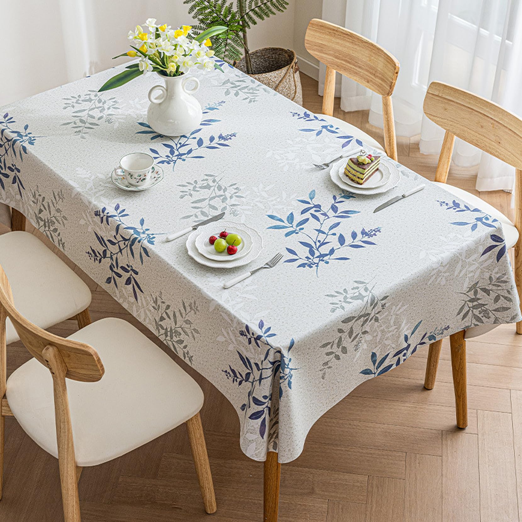 Amazon｜テーブルクロス 長方形 北欧 田園風 テーブルマット 無地