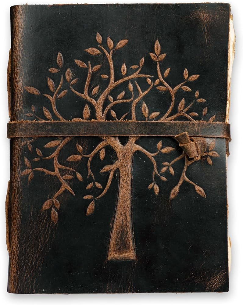 Amazon.co.jp: LEATHER VILLAGE Tree of Life ジャーナル ノートブック