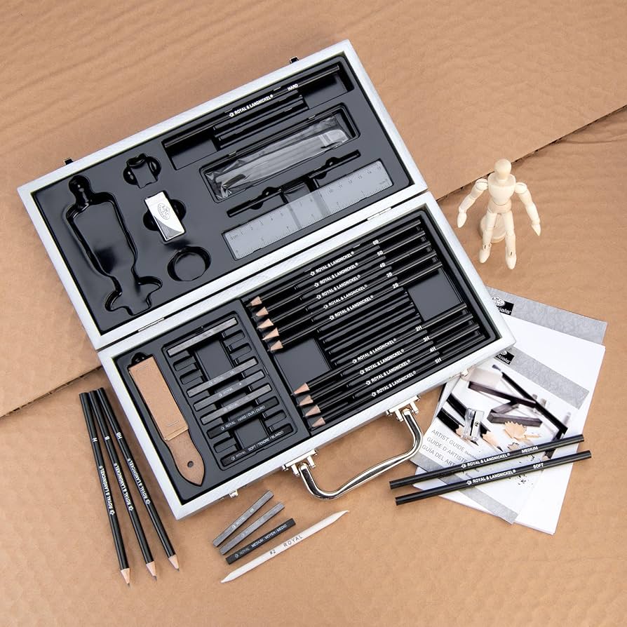 Amazon.com: Royal & Langnickel Sketching Wood Box Set RSET-SKET3000