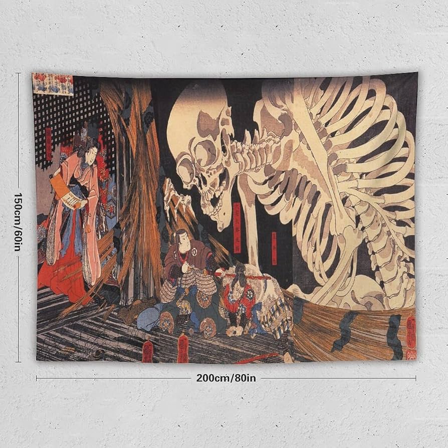 Amazon.co.jp: 歌川国芳 相馬の古内裏 がしゃどくろ ドクロ 骸骨