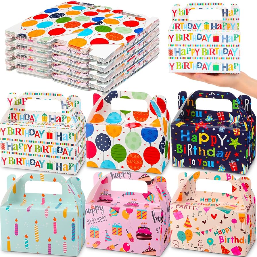 Amazon.com: Zhanmai 36 Pack Birthday Party Treat Boxes 6 Inch
