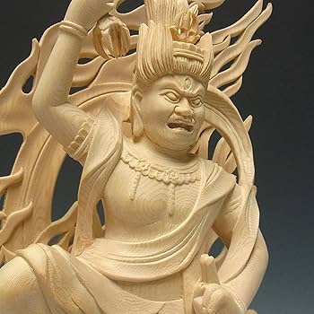 Amazon｜桧 蔵王権現 立像 31cm 木彫り 仏像｜仏像 オンライン通販