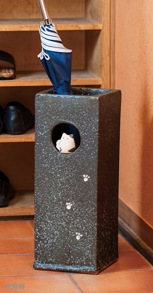 Amazon｜信楽焼 へちもん 傘立 丸窓ねこ｜傘立て オンライン通販