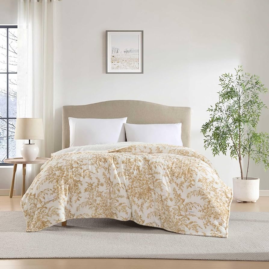 Amazon.com: Laura Ashley - Queen Heated Blanket, Ultra-Soft Plush