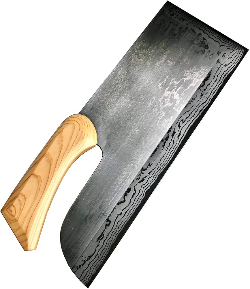 Amazon｜越前数馬作 本職用鍛造そば切 360mm 白二多層鋼 檜割柄付 桐箱