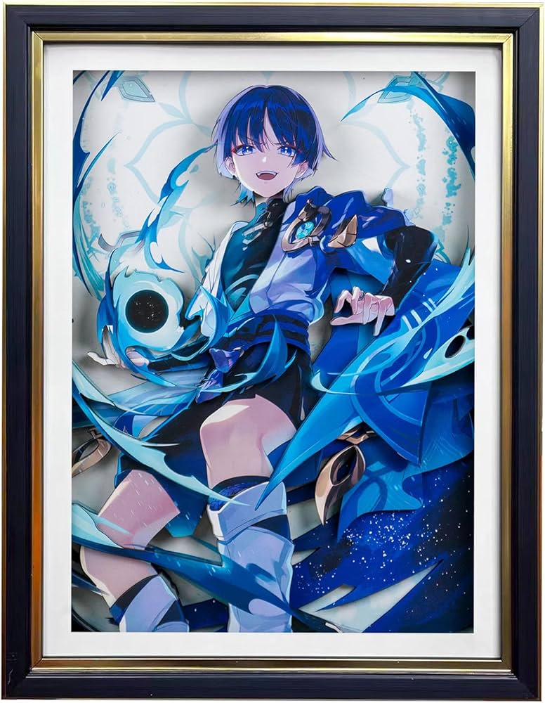Amazon.co.jp: 原神 グッズ 散兵 放浪者 フォトフレーム 立体画 須弥