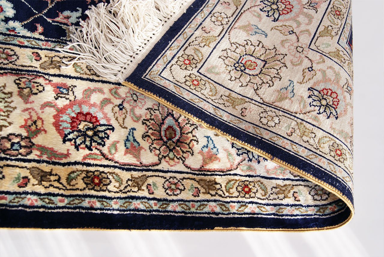 Amazon | 中国シルク 段通 シルク絨毯 花柄模様 敷物 最高級 260段