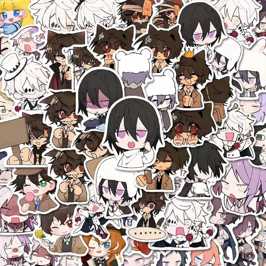 Amazon.co.jp: 文豪ストレイドッグス ステッカー 114枚 太宰治 中原中