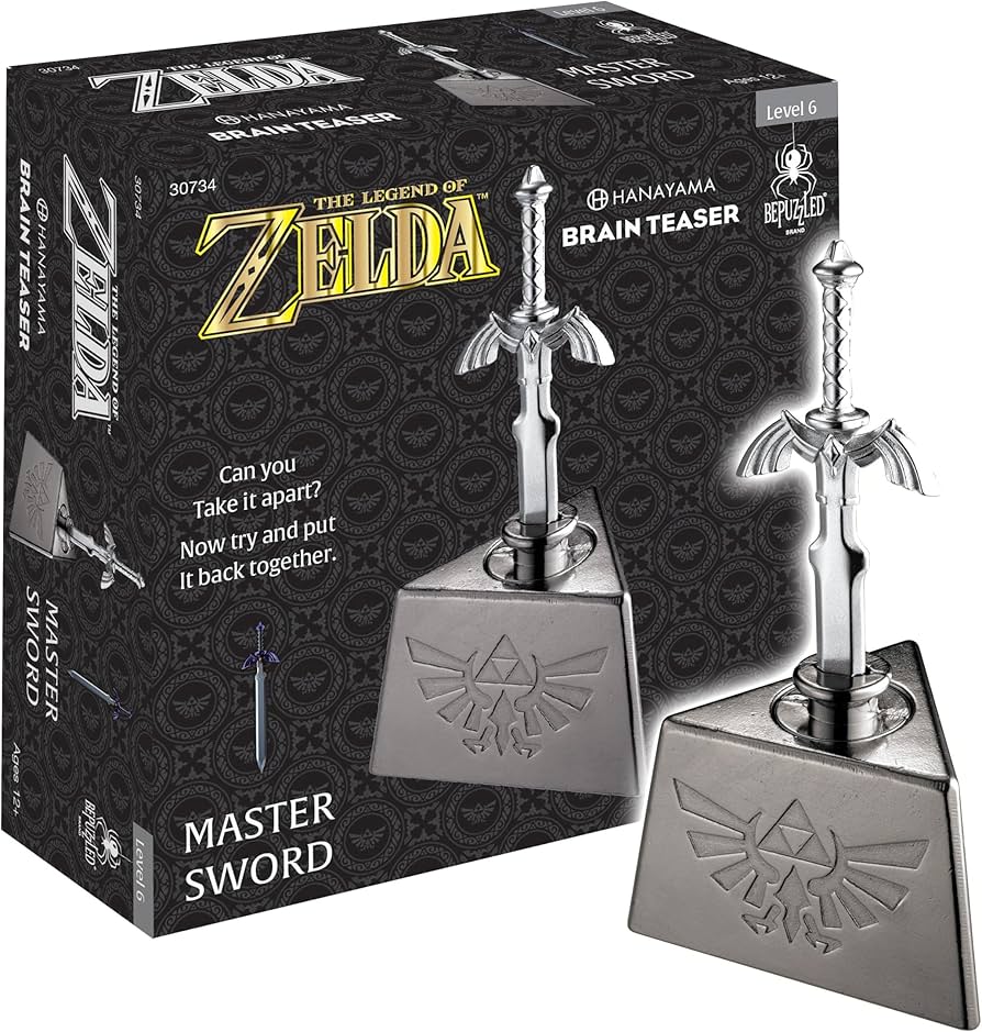 Amazon.com: BePuzzled, Legend of Zelda Master Sword Hanayama Brain