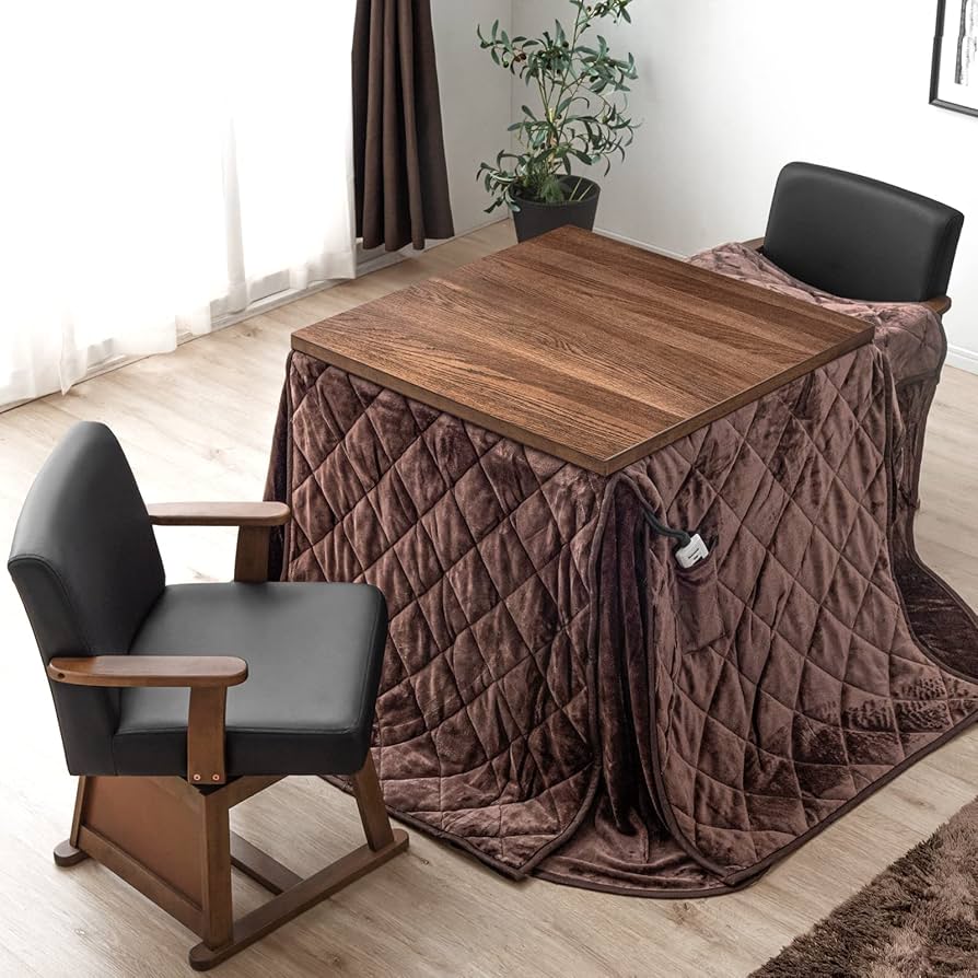 Amazon.co.jp : タンスのゲン ダイニングこたつ 4点セット 正方形 【速