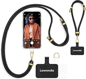 Amazon.com: Lawonda 2 Pads Phone Lanyard Adjustable Crossbody Cell