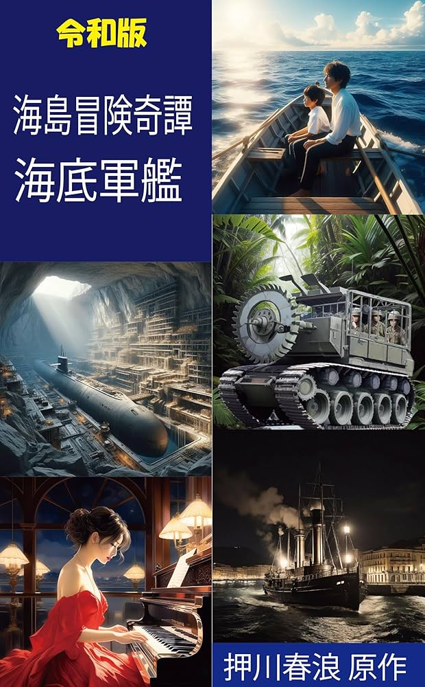 Amazon.co.jp: 海島冒険奇譚 海底軍艦: 令和版 フルカラー挿絵23枚