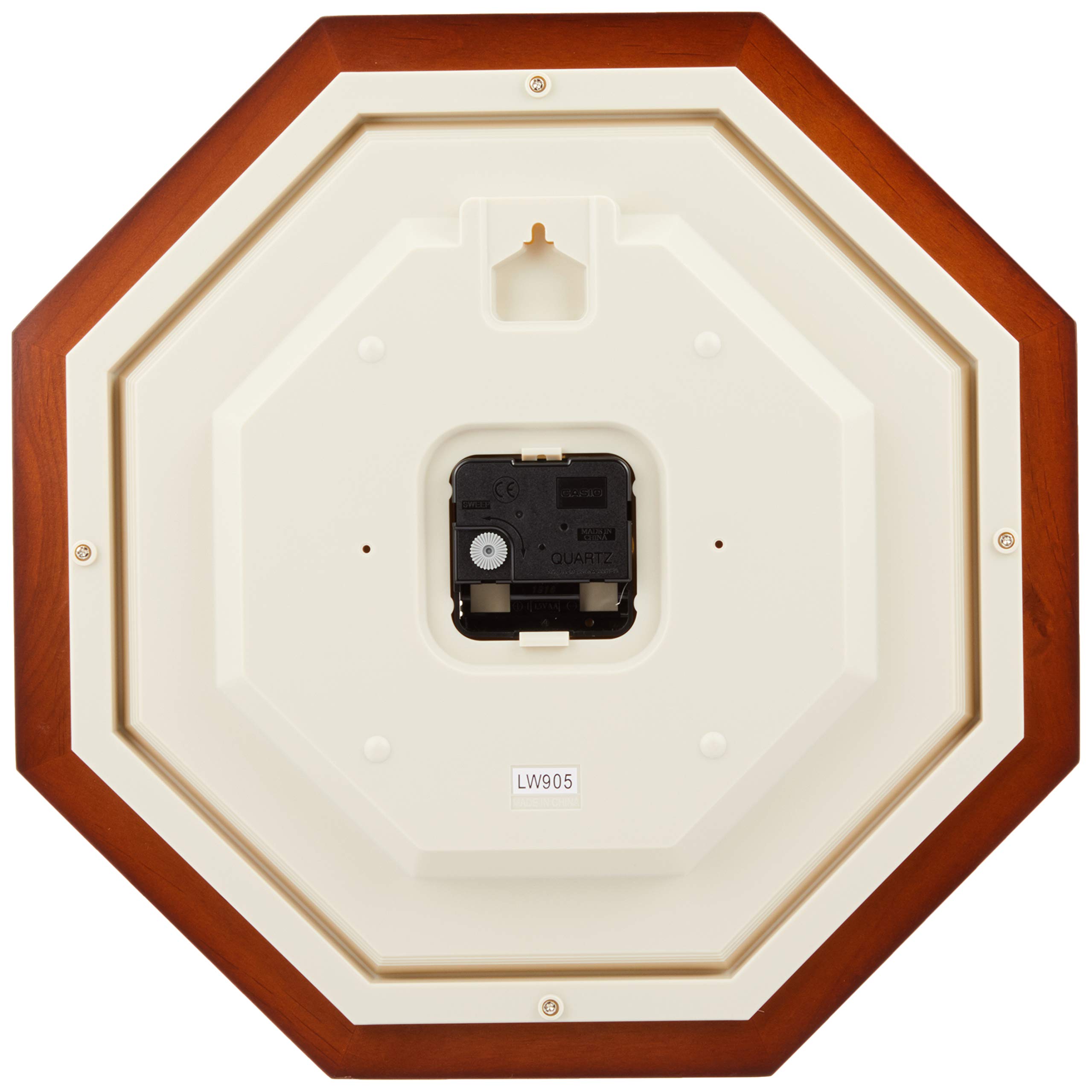 Amazon.co.jp: CASIO(カシオ) 掛け時計 ダークブラウン 直径33.8cm