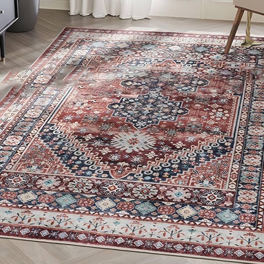 Amazon｜ラグ ペルシャ絨毯 ペルシャ柄 60*90cm 風 花柄 玄関 床暖対応