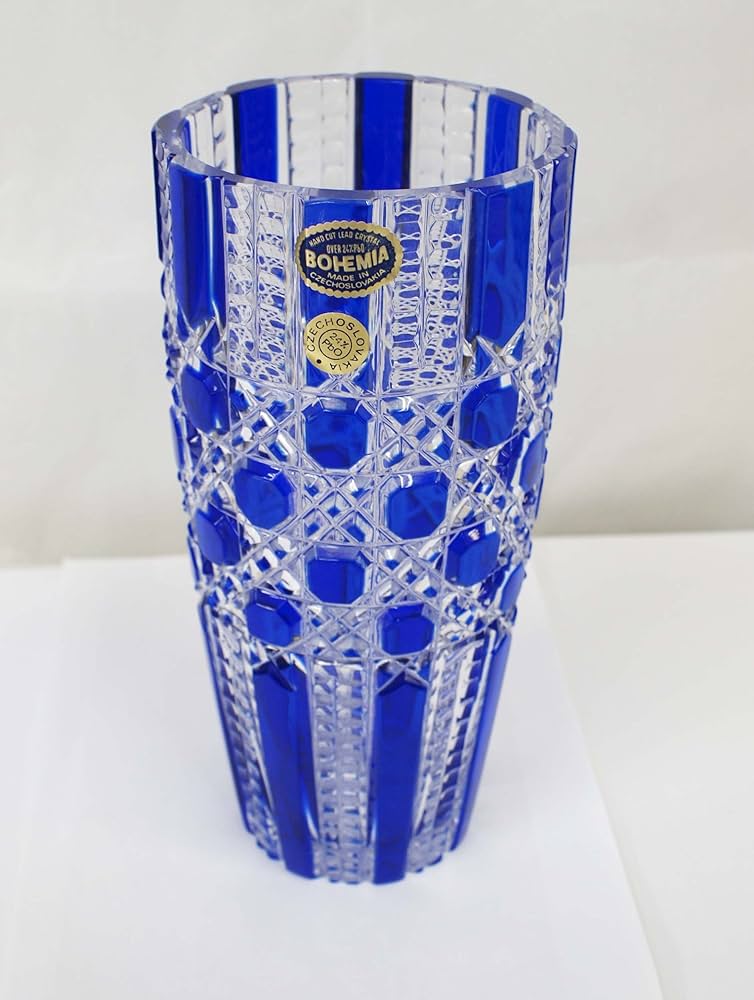 Amazon.co.jp: ボヘミアン カットクリスタル フラワーベース 花瓶