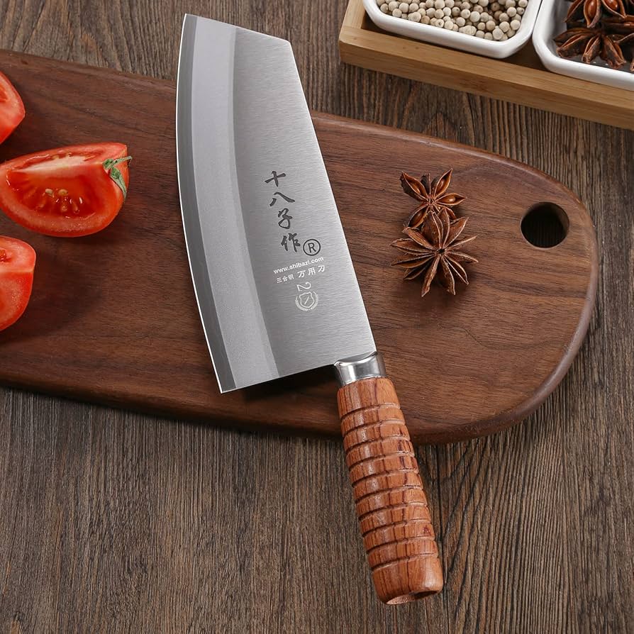 Buy SHI BA ZI ZUO Chef Knife Chinese Cleaver Kitchen Vegetable
