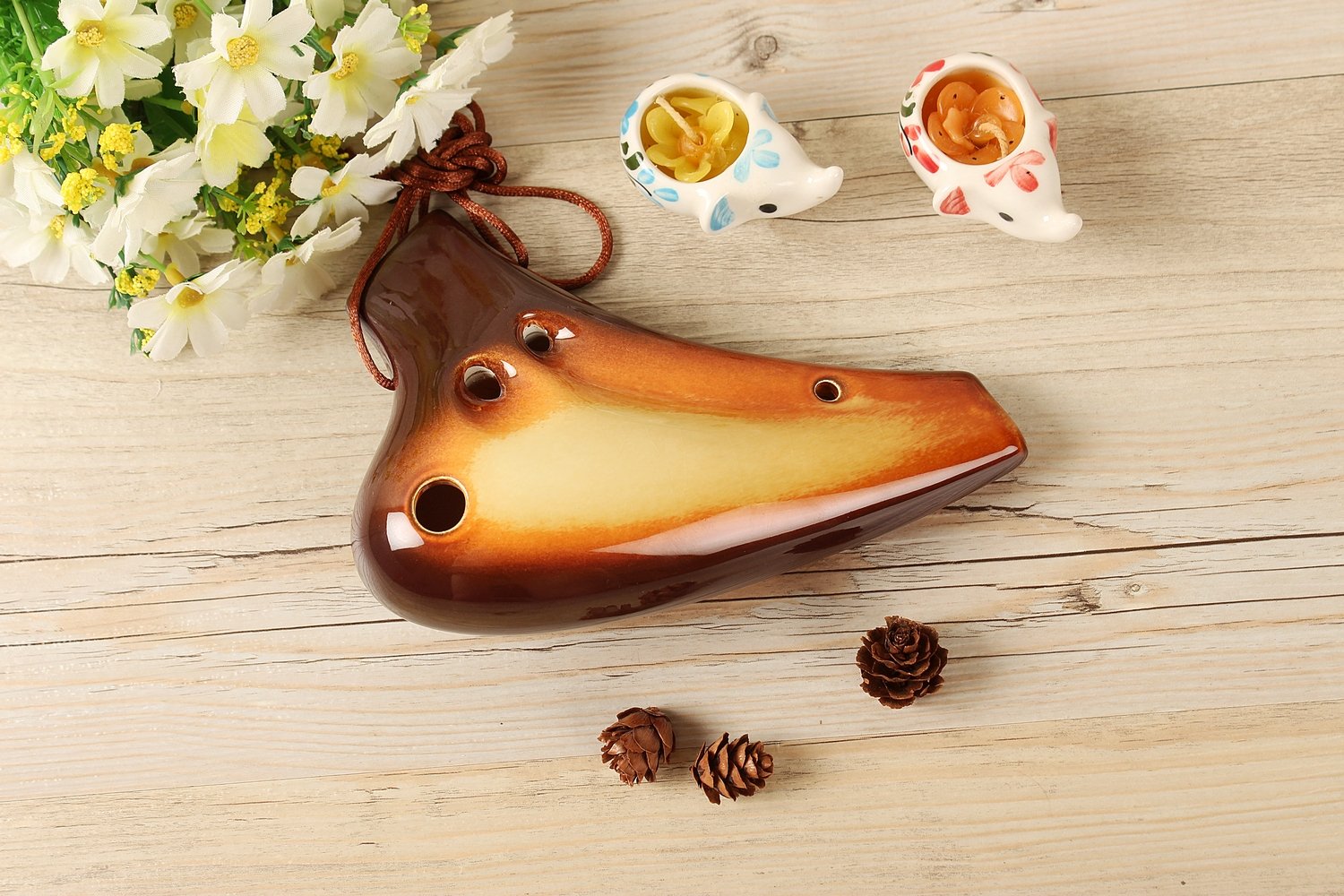 Amazon | TNG オカリナ 楽器 [ ダブル/アルト/オレンジ ] 高級 C調 AC