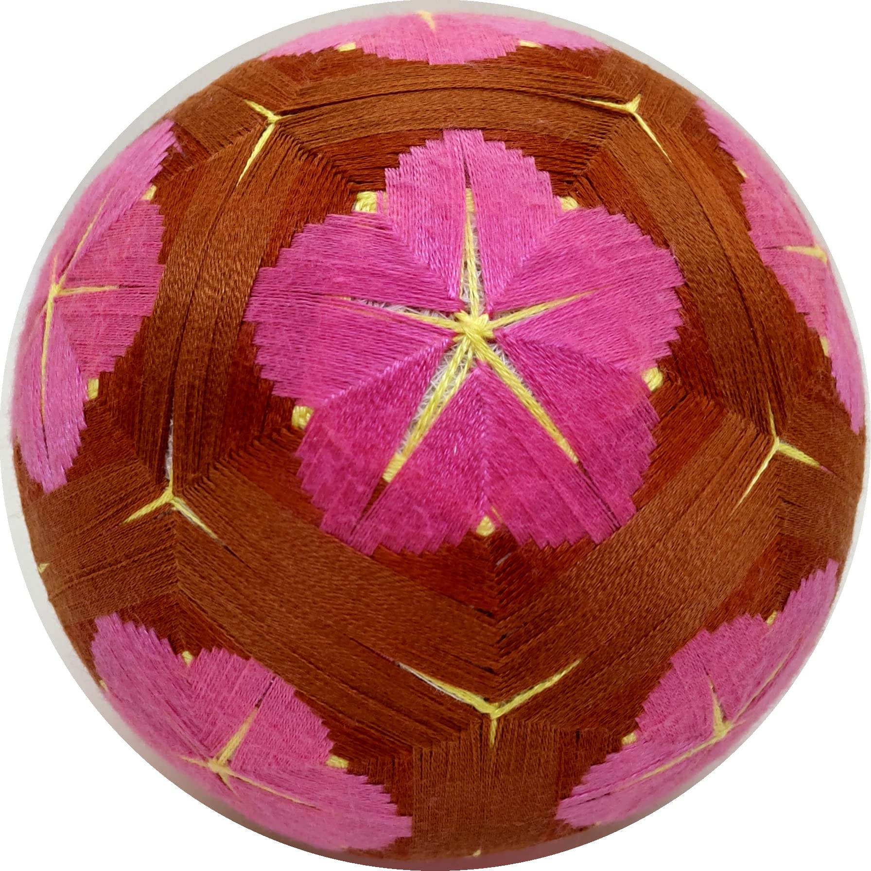 Amazon | 手毬猫の店 てまり「紀州の梅」茶地桃12cm 手まり 手毬 手鞠