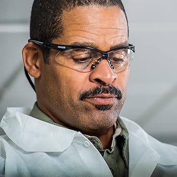 Amazon.com: KLEENGUARD Nemesis Safety Glasses Black Frame Clear