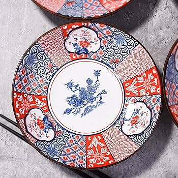 Amazon.com | Cerficer Porcelain Dinner Plates Set of 4, 8 Inch