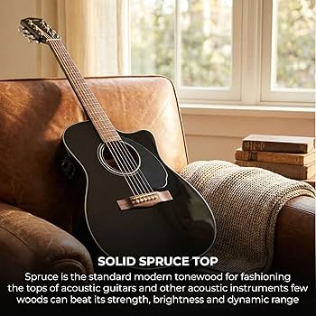 Amazon.com: Fender CD-60SCE Solid Top Dreadnought Acoustic