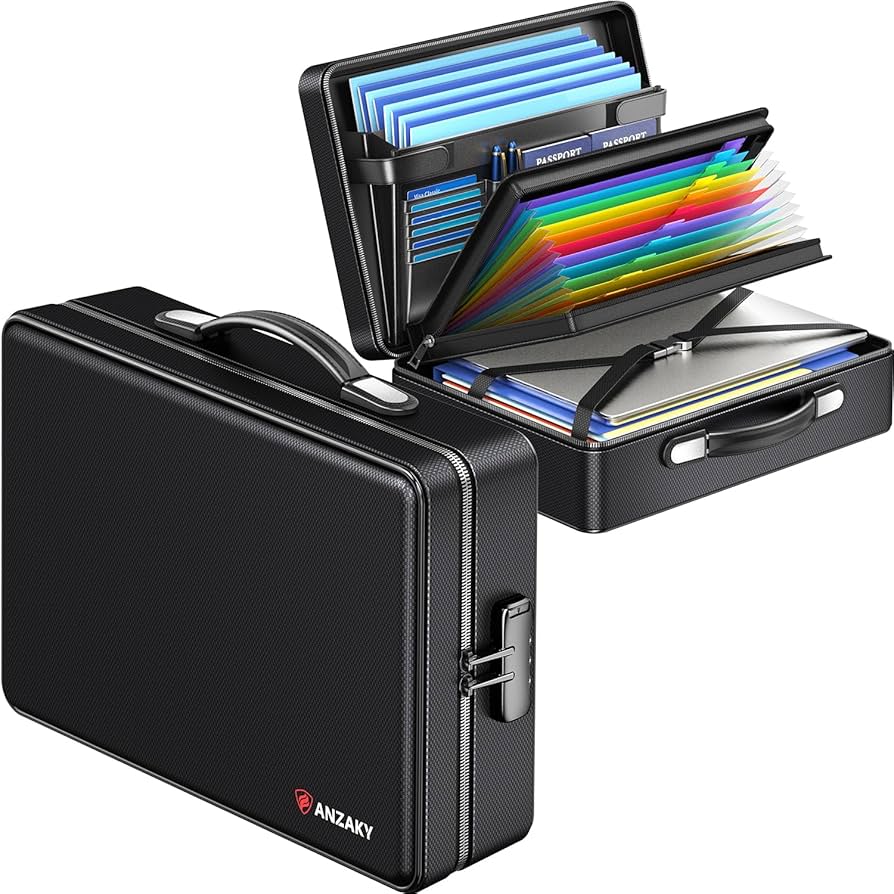 Amazon.com: ANZAKY Fireproof Document Box with Fireproof Zipper