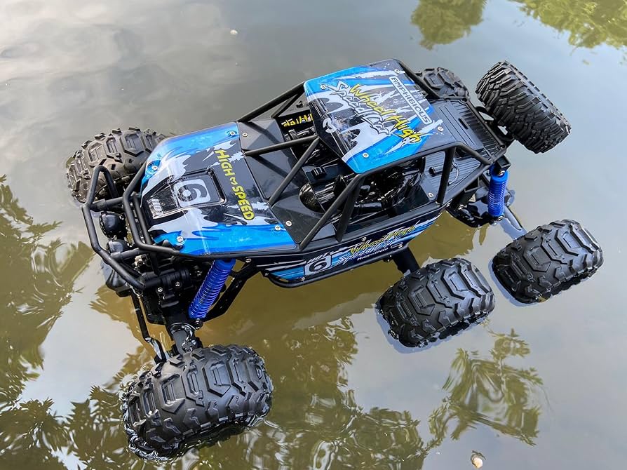 Amazon.co.jp: スーパー6輪水陸両用オフロード車1：8超大型登山車の長