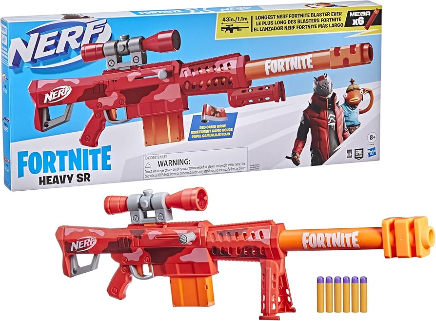 Amazon.com: Nerf Fortnite Heavy SR Blaster Scope; Big Blaster; 6